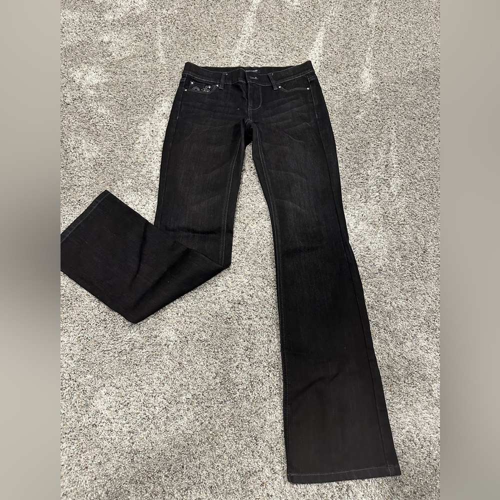 WHBM Boot Cut Black Jeans sz 2 Inseam 31 inches